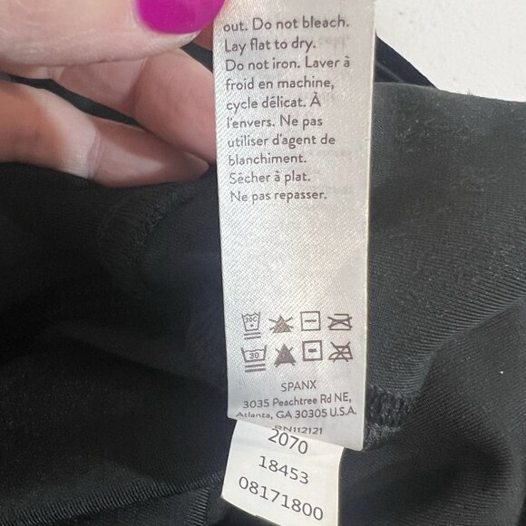 SPANX by Sara Blakely Women Velvet Leggings Large Size High Waist Black Stretch - Picture 10 of 10